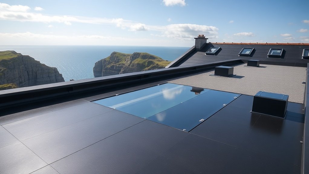Flat roof installation in Sennen