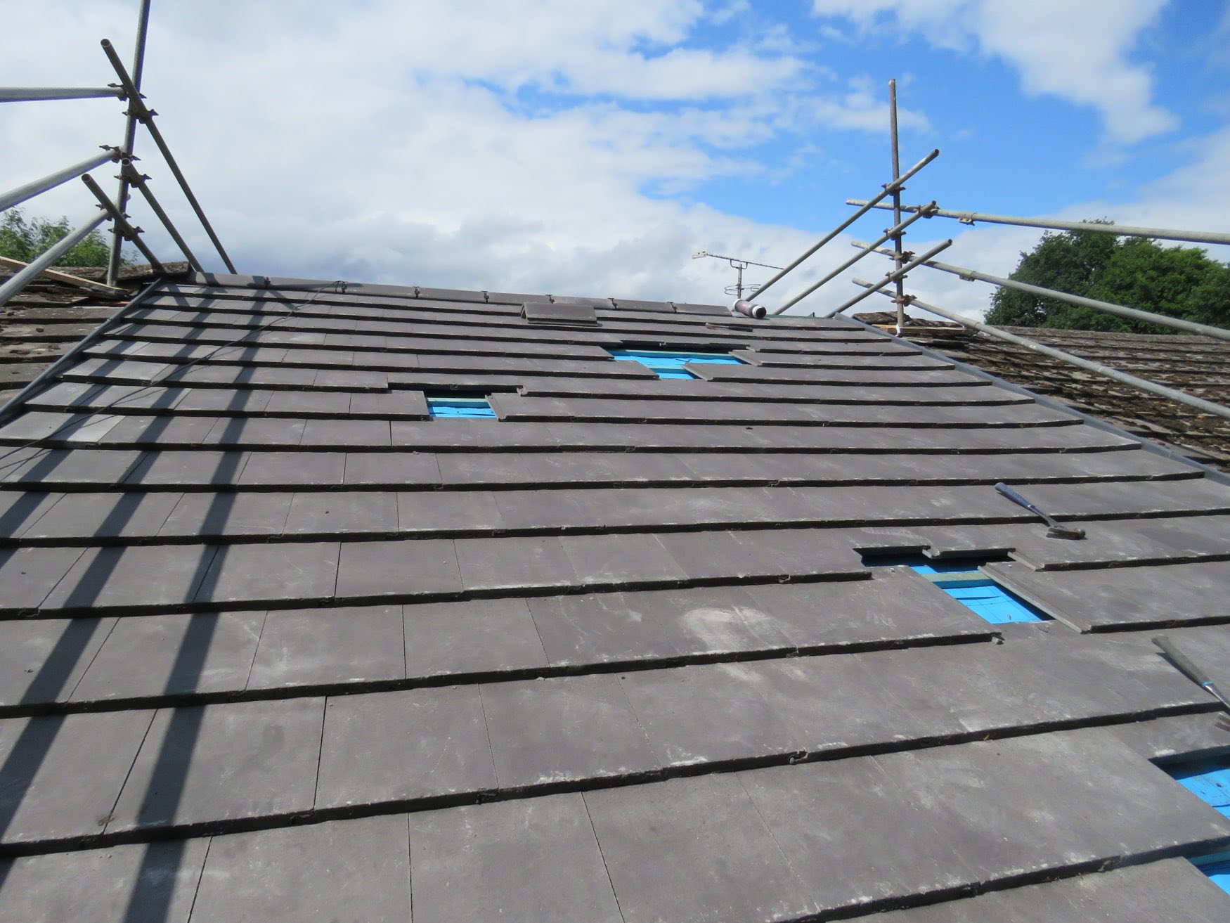 Natural slate roof repair in Sennen